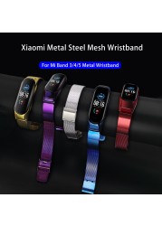 المعادن سوار ل Mi الفرقة 2 3 4 5 6 NFC الفولاذ المقاوم للصدأ استبدال حزام ل شاومي Mi الفرقة 5 Band4 حزام Miband 5 اكسسوارات