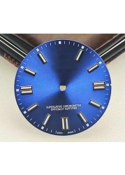 28mm blue luminous watch dial for ETA2824/2836 8215/8200 2813 movement with R logo