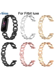 Fitbit Luxe Luxury Smart Bracelet Stainless Steel Metal Replacement Watch Band for Fitbit Luxe Accessories