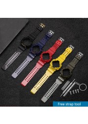 Watch Accessories Resin Strap Men Pin Buckle Strap Case for Casio G-SHOCK GA-110 GA-100 GD-1205146 5081 Waterproof Watch Band