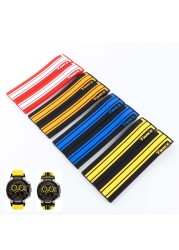 Sport Silicone Watch Bands For Tissot T048 T048.417 Watchband Watch T-Race T-Sport Watchband Waterproof Bracelet Soft Rubber