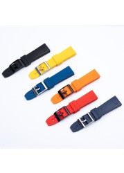 Silicone Watches Rubber Soft Band 20mm 22mm 24mm Watchband for Breitling Strap navitimer Avenger Superocean Logo Strap