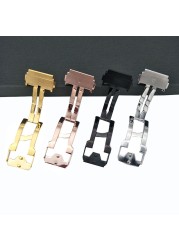 18mm20mm22mm2 4mm Watch Strap Stainless Steel Buckle For HUBLOT Fusion Classic Big Bang King Power Watch Chain Folding Clasp