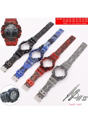 ساعة اكسسوارات الراتنج حزام 16 مللي متر ل التمويه كاسيو g-shock GLS GD GA110 GA100 GD120 ساعة رياضية للرجال والنساء