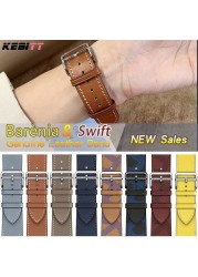 Kebitt High Quality Genuine Leather Single Round iWatch Smart Watch Strap for Apple Watch 7 6 Se 5 4 3 Strap 40mm 44mm 41mm 45mm