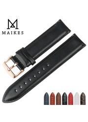 MAIKES Quality Genuine Leather Watch Band 13mm 14mm 16mm 17mm 18mm 19mm 20mm Watchbands for DW Daniel Wellington Watch Strap