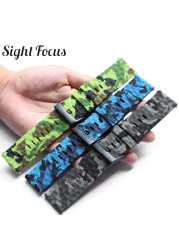 24mm Quick Release Watch Bands for Suunto 7 Spartan Sports Camouflage Silicone Watch Strap, Suunto 9, Traverse, D5 Diving Watches