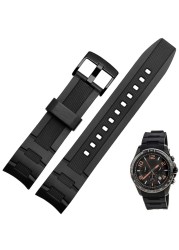 For Casio 5468 BLD EFR-303/304 EFR-516PB EFR-516 Silicone Rubber Band Resin Watch Strap 22mm Waterproof Watchband Strap