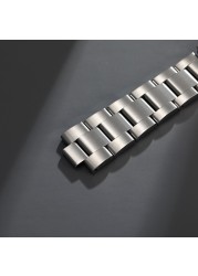 18mm 19mm Oyster Solid Stainless Steel Bracelet Watch Strap Fit For Seiko 5 Watch