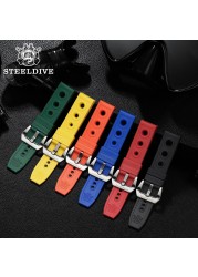 STEELDIVE Automatic Watch Strap 20mm Mechanical Watch Bands 22mm Steel Diving Watch Rubber Strap 20/22mm Fashion Watches Bracelets