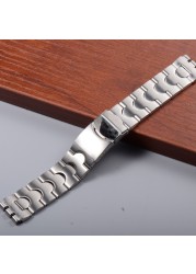 Classic 17*19mm 20*22mm Solid Stainless Watchband For Swatch Watch Bnad Strap Men Women Wristband Stock Silver Logo