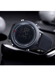 Men Alloy Watch New Digital Watch Erkek Kol Saati Waterproof Silicone Wrist Watch Dropship