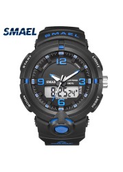 SMAEL Solar Power Men Sports Watches Waterproof LED Digital Watch Men Luxury Brand Electronic Mens Wrist Watch Relogio Masculino