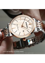 Luxury Brand Male Calendar Quartz Watch Men Business Watches Luminous Stainless Steel Waterproof Clock Relogio Masculino