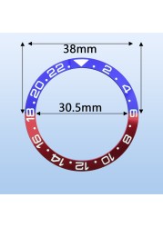 NEITON 38mm Ceramic Bezel Insert for 40mm Men's Watch Watches Replacement Watch Accessories Simple Dial Watch Bezel Insert GM SUB.1