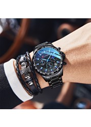 New Style Fashion Chronograph Waterproof Male Wrist Watch Male Business Watch Quartz Wristwatch Relogio Masculino 2022