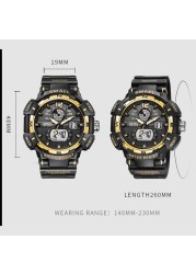 Sport Watch Men Military Watch Fashion White Watch 50M Waterproof Luminous Hands Digital Wristwatches 8045 Men's Quartz Watches