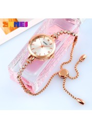 SKMEI Luxury Women's Quartz Watch Fashion Ladies Thin Casual Watches Female Girl Dress Watch 3Bar Waterproof Relogio Feminino 1854