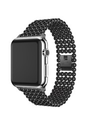 Women Stainless Steel Bracelet for Apple Watch Series 543 42mm 38mm Strap for iwatch 7 6 SE 5 40 44mm 41 45mm Luxury Ladies Bracelet