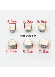 11pcs/lot silver color steel water resistant watch crown 3.5mm to 7.0mm head diameter with 2.0mm hole W2314