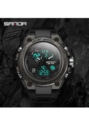 SANDA 739 Sports Watches Men Luxury Brand Military Quartz Watch Men Waterproof S Shock Male Clock relogio masculino 2022