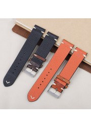 Handmade strap vintage leather man watch band 18mm 20mm 22mm 24mm hand stitching stainless steel buckle high quality