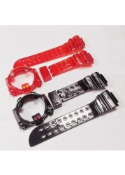 Ice Transparent Watchband Bezel for DW8200 Watch Cover Bracelet Silicone Watchband Replacement DW8200 Strap Accessories