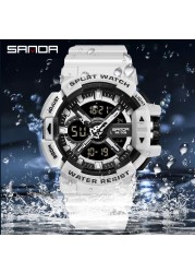 SANDA Military Men Watches Luxury Brand Waterproof Sports Wristwatch Fashion Quartz Watch Male Clock relogio masculino