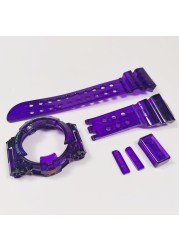 Ice transparent silicone rubber GWF1000 watch strap and case set sport waterproof strap GWF-1000 set 6 colors