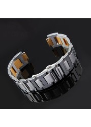 الفولاذ المقاوم للصدأ العروة نهاية watchband ل C-artier بالون بلو سلسلة 20*12 مللي متر 18*11 مللي متر 14*8 مللي متر W6920046 الأشرطة المرأة الرجال سوار