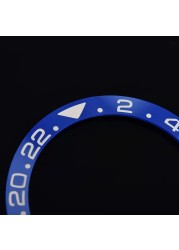 38*30.8mm oblique bezel ceramic insert GMT blue red circle white high-end luxury men's watch accessories popular item