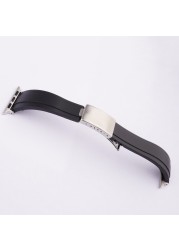 For apple watch band 40mm 44mm iwatch strap 38mm 42mm rubber oyster folding safety clasp apple watch series 5 4 3 se 6 strap