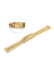 Rolamy 20 21mm Solid Curved End Screw Links Glide Lock Clasp Steel Watch Band Bracelet For Rolex Oyster Style Submarines