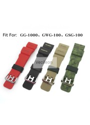 Silicone Resin Watchband for GG-1000 GWG-100 GSG-100 Men Sports Waterproof Replacement Watch Band Watch Accessories with Tools