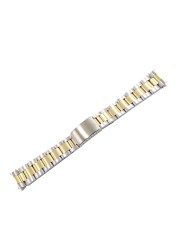 CARLYWET - Rose Gold or Silver Two-tone Watch Band for Datejust 13 17 19 20 mm 316L