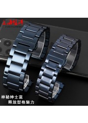 For Men Fashion Watch Dark blue Stainless Steel Watchband Metal Bracelet Strap Wrist Watch Mesh 18mm 20mm 21mm 22mm