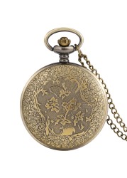 New Bronze Luxury Quartz Pocket Watch Men With Chain Dripping Glue US Chain American Eagle Valentine's Day Gift for Boyfriend