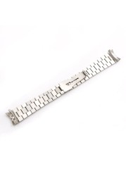 Carlywet 20mm Wholesale Silver Hollow Curved End Screw Quick 316L Stainless Steel Replacem Band Belt Jubilee Old Style Bracelet