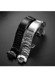 For Casio G-Shock Watch Men's Steel GST-B400-1A Stainless Steel Heart Convex Watchband New Watchband Modified Wrist Watch