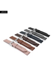 URVOI 22/20mm Band for Galaxy Watch 4 3 Active 41/45mm Genuine Leather Strap for Huawei Watch GT 2 Quick Release Pin Replacement