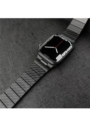 Carbon Fiber Strap for Apple Watch Band 45mm 44mm 42mm 41mm 40mm 38mm Lightweight Connect Bracelet Strap iWatch Serie 3 4 5 6 SE 7