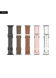 URVOI Leather Strap for Apple Watch Series 7 6 SE 5 4 3 Feel Comfortable Soft Touch Pin Buckle Suitable for iWatch 40 41 44 45mm