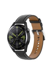 Watchband suitable for Huawei watch GT3 band for Samsung watch4 prime leather strap leather strap 20/22mm high-end business str