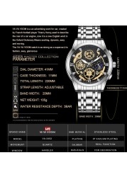 Men's Quartz Watch Automatic Calendar Movement Stainless Steel Luxury Rhinestone Waterproof Elite Men's Watch Relogio Masculino