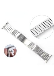 Metal stainless steel strap for apple watch 7 6 5 4 45mm 41mm 44mm 40mm high-end smart watch wristbands for iwatch 3 2 42mm 38mm