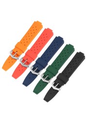 Replacement strap for chain blue balloon waterproof silicone strap 20x12mm 22x14mm soft rubber bracelet with pin buckle