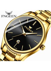 Men's glass watch mesh quartz watch student watch ultra-thin waterproof simple black watch