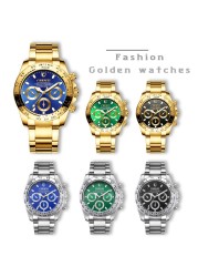 2022 Chenxi Brand Male Full Golden Men's Wrist Watches Clock Luxury Casual Quartz Watch Waterproof Clock Man Relogio Masculino