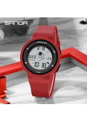 SANDA 2022 New Fashion Sport Women's Watches Digital Watch Waterproof Female Watch 5ATM Waterproof Relogio Feminino 2121