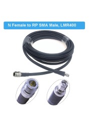 LMR400 Cable RP-SMA Male to N Female 50 Ohm RF Coax Extension Jumper Pigtail for 4G LTE Cellular Amplifier Phone Signal Booster